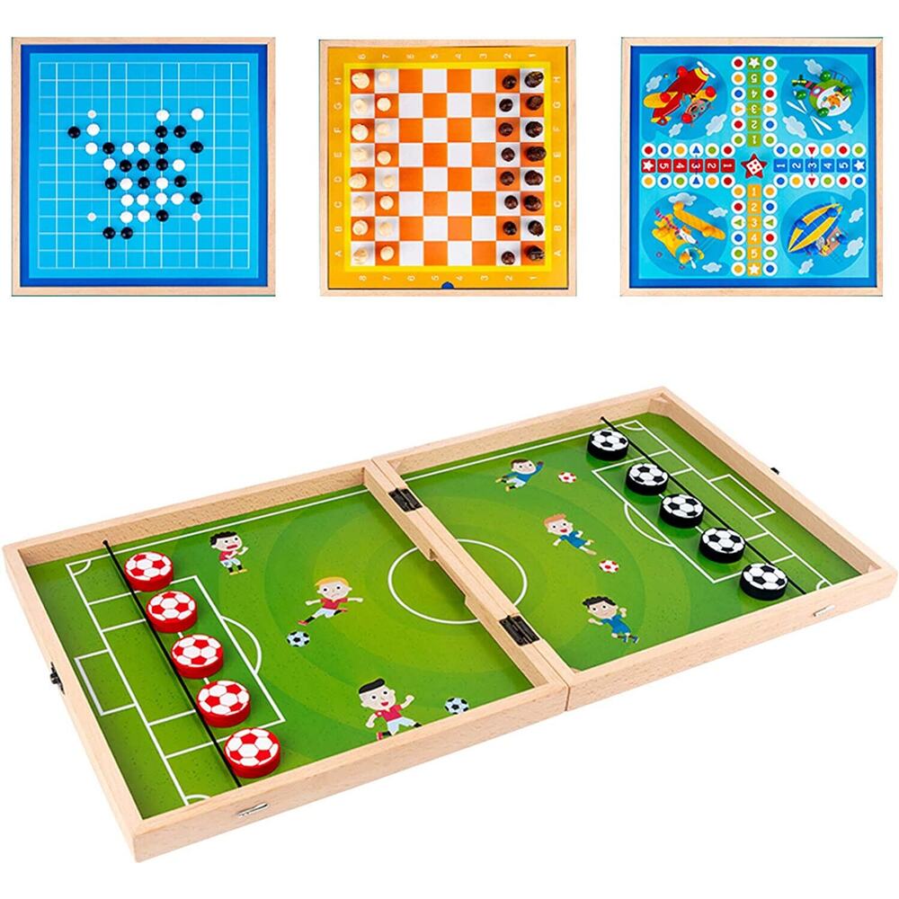 4 in 1 Football Winner Board Games Chess Board Set, Ludo Board Game, Desktop Par